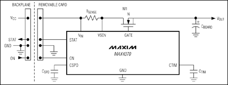 MAX4370：典型工作电路