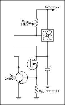 Figure 5. When current limiting is necessary for pass transistors, this circuit provides that function.