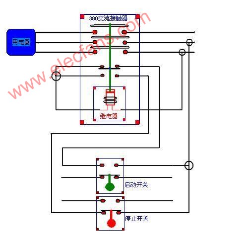 380V交流接触器接线图