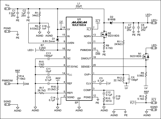 图2. LED驱动器原理图