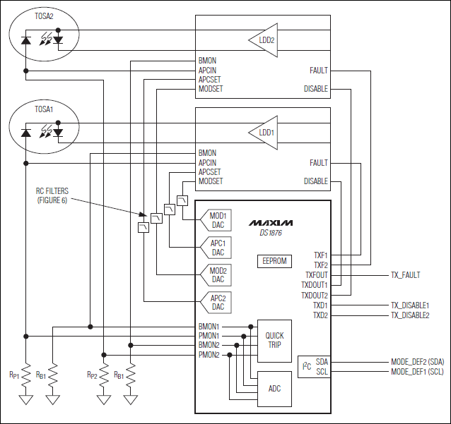 DS1876：典型工作电路