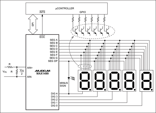 Figure 5. Complete 4¾-digit panel-meter circuit.