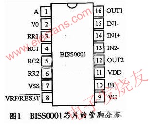 BISS0001芯片的管脚分布图 www.elecfans.com