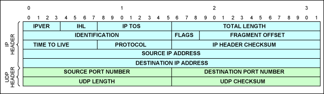 Figure 2. UDP/IPv4 header.