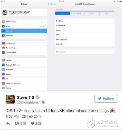 iOS10.2 开始苹果为系统增加有线网设置，iOS10.3无越狱，iOS10.3有线网设置有没有？
