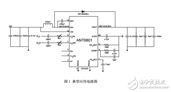 ANT6801大电流带音频包络追踪技术自适应同步升压IC