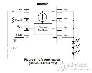 大电流led驱动器NUD4001DR2