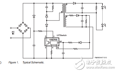 lytswitch大功率LED驱动IC系列LYT4317E