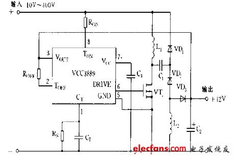 UCC3889典型应用电路
