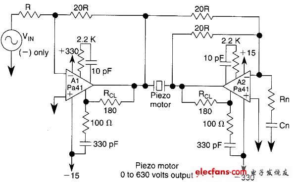 压电马达驱动电路原理图