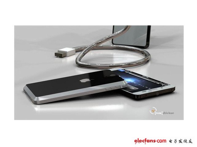 这款概念版的iPhone 5采用了液态金属外壳和4英寸屏幕的设计