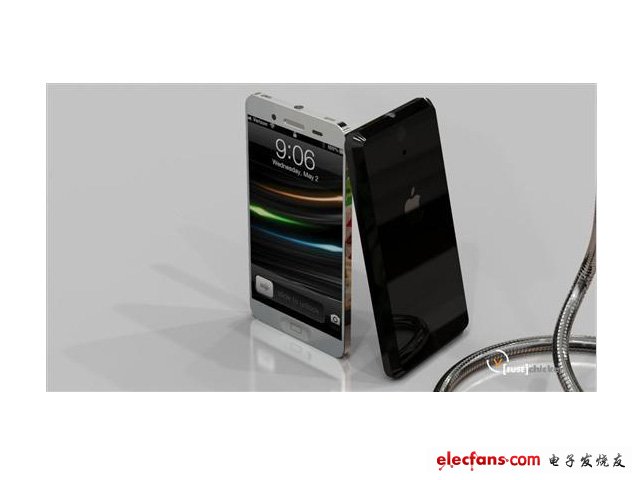 这款概念版的iPhone 5采用了液态金属外壳和4英寸屏幕的设计