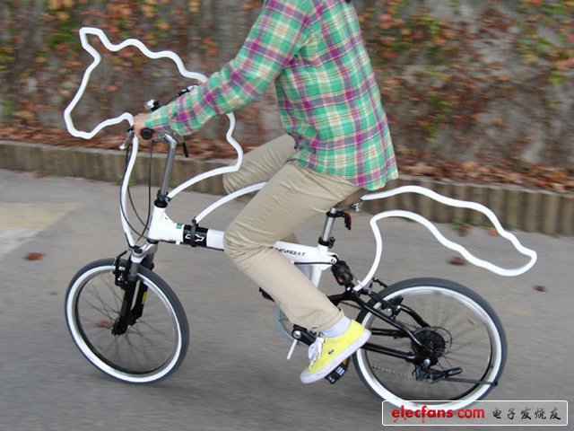 创意设计-神马自行车：韩国设计师eungi kim带来了一个叫horsey的自行车配件，它是一匹马的轮廓，主要为木质材料，用螺丝及金属零件能将其安装在自行车车头和车尾上，骑着它走，如同骑着一匹骏马。你知道的，神马都是浮云