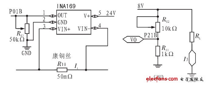 图4 输出电压、电流采样电路
