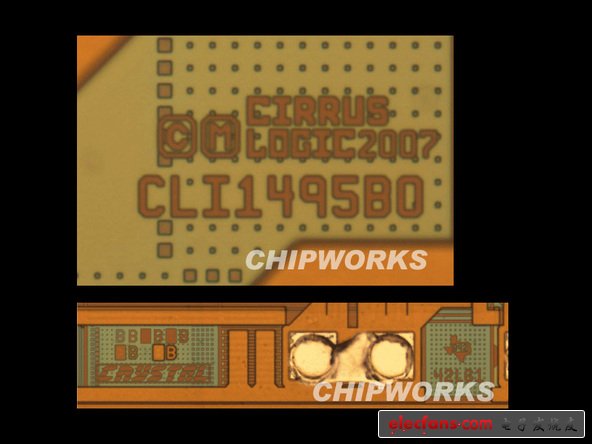Cirrus公司逻辑器件--疑似音频处理器（Apple 338S0589 B0 YFSAB0PY1001）。