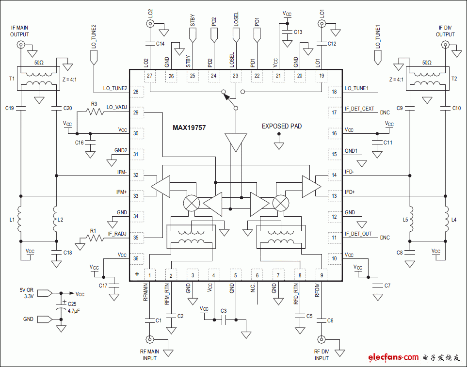 MAX19757: Typical Application Circuit
