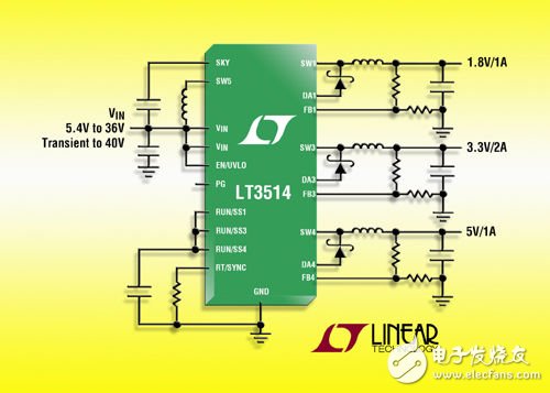 Linear推出降压型开关稳压器LT3514
