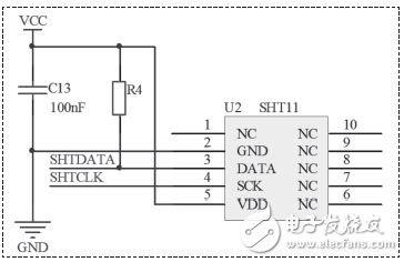 图4 SHT11连接电路图