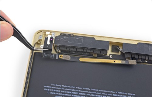 iPad Air2拆机图文详解，2GB内存和NFC模组