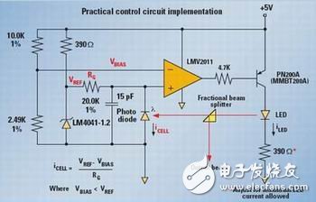 控制光强度运算放大器电路设计详解