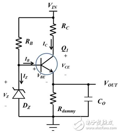 图5：具有限流电阻器的串联稳压器