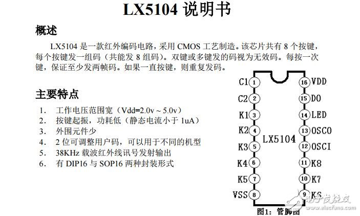 LX5104芯片中文资料