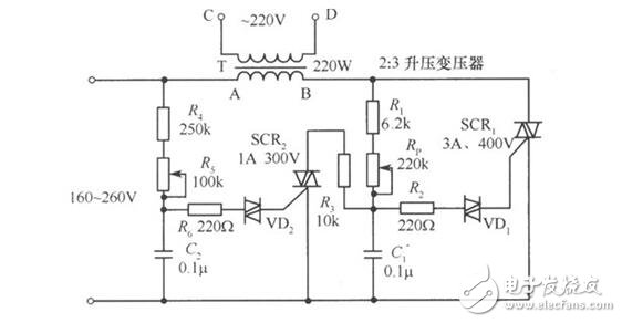 双向可控硅触发电路设计，双向可控硅组成的交流稳压器电路