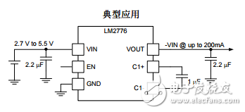 LM2776开关电容反相器