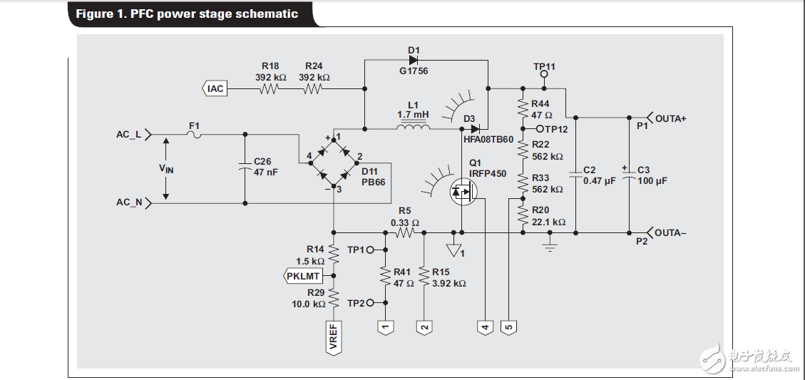 UCC28517100-WPFC变换器与12V8w偏置电源