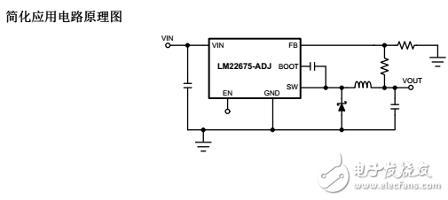 LM22675/LM22675Q42V，1A简单开关特性降压电压稳压器
