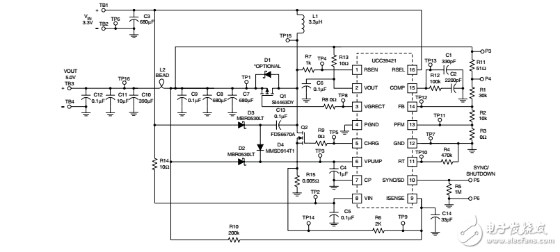 30瓦特升压变换器使用UCC39421多模同步PWM控制器