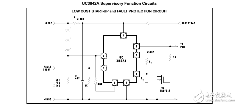 uc3842a低成本启动与故障保护电路