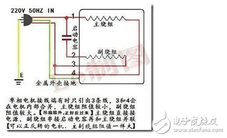 压面机电机电容接线图图片
