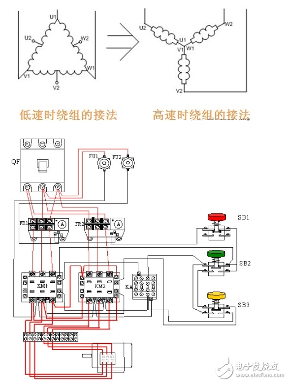 双速电机的工作原理_双速电机接线图_双速电机3个接触器接法