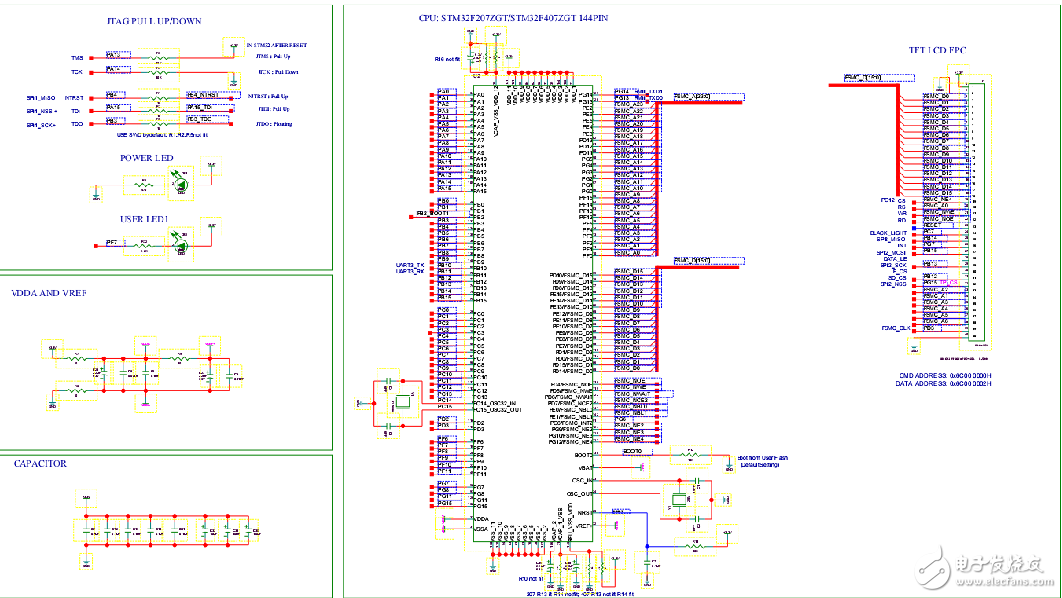 STM32F407ZGT核心板原理图