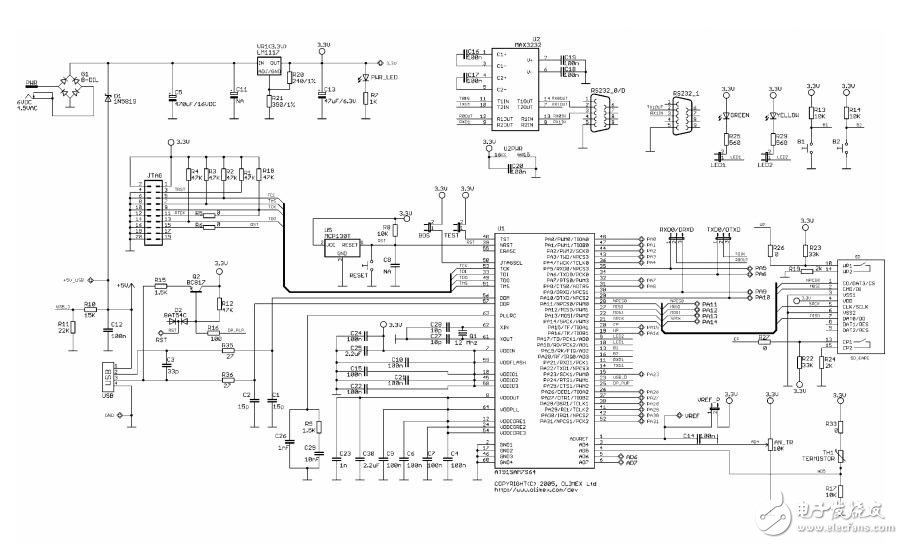 AT91SAM7S64开发板代码及电路图