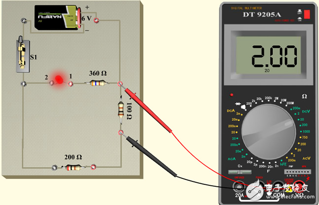 数字式万用表直流电压测量方法及步骤