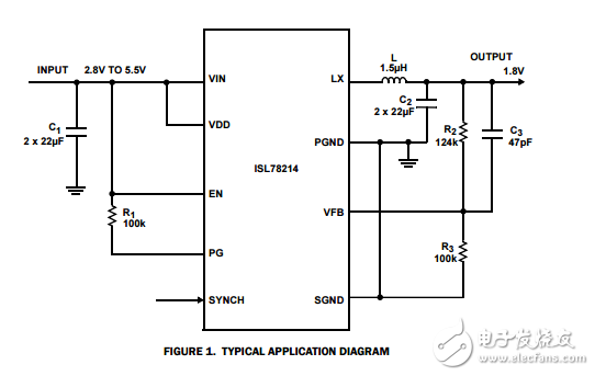 4A低静态电流高效率同步降压稳压器ISL78214