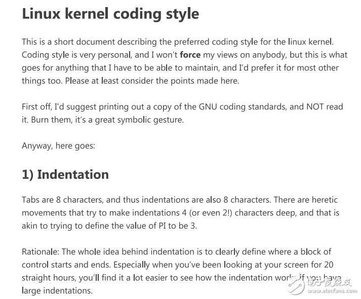 linux内核C语言的编程风格