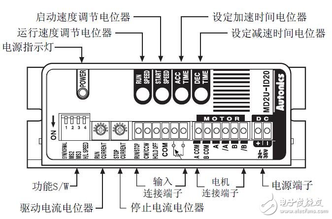 MD2U系列步进电机驱动器的原理图