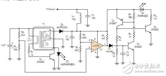 1.5V逆变器与反激式开关电源实现1.1V电压下可工作并点亮HBLED灯介绍