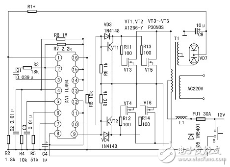 tl494简单逆变器电路分析