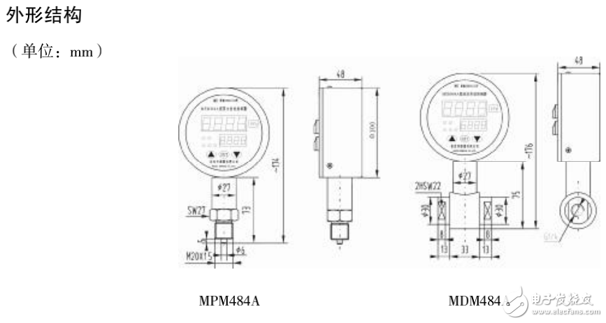 MPM484A_ZL型数字化压力变送控制器