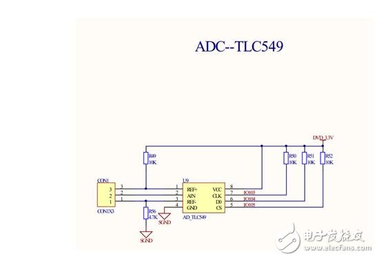 AD芯片TLC549采集模拟信号实验