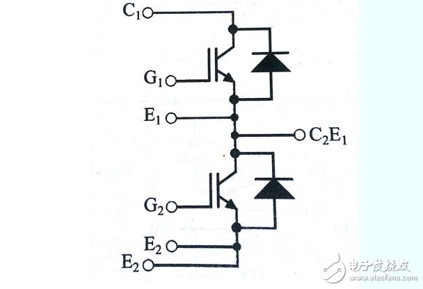 IGBT模块不同的内部结构和电路图分析