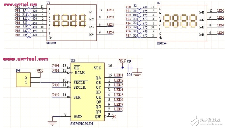 数码管的分类及基于AVR单片机595驱动8位数码管显示电路的实现