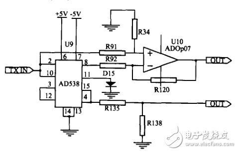 多点热电偶精密测试电路_基于CD4051的多点热电偶转换电路_基于ADOP07的热电偶的放大电路