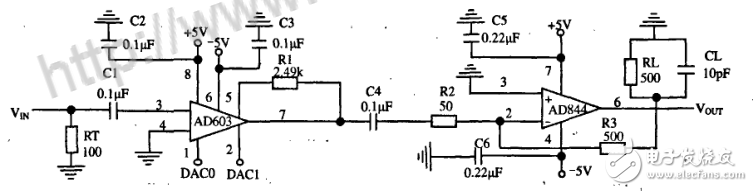 AD603应用电路之超声波检测电路