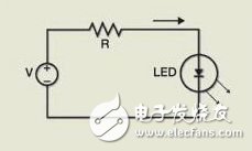 图1 电阻受限LED的简易电源解决方案