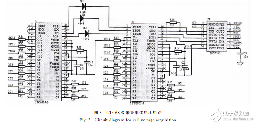 基于LTC6803的单体电池电压采集系统设计